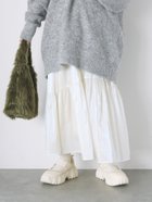 【エヘカソポ/ehka sopo】のオーロララメティアードスカート 人気、トレンドファッション・服の通販 founy(ファニー) ファッション Fashion レディースファッション WOMEN スカート Skirt ティアードスカート Tiered Skirts おすすめ Recommend シャイニー Shiny 切替 Switching thumbnail キナリ|ID: prp329100004250161 ipo3291000000029496405