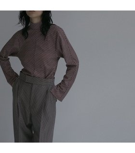 【ルシェル ブルー/LE CIEL BLEU】 チェックジャージータートルネックトップ / Check Jersey Turtle Neck TOP人気、トレンドファッション・服の通販 founy(ファニー) ファッション Fashion レディースファッション WOMEN トップス・カットソー Tops/Tshirt タートルネック Turtleneck シェイプ Shape チェック Check |ID:prp329100004250365