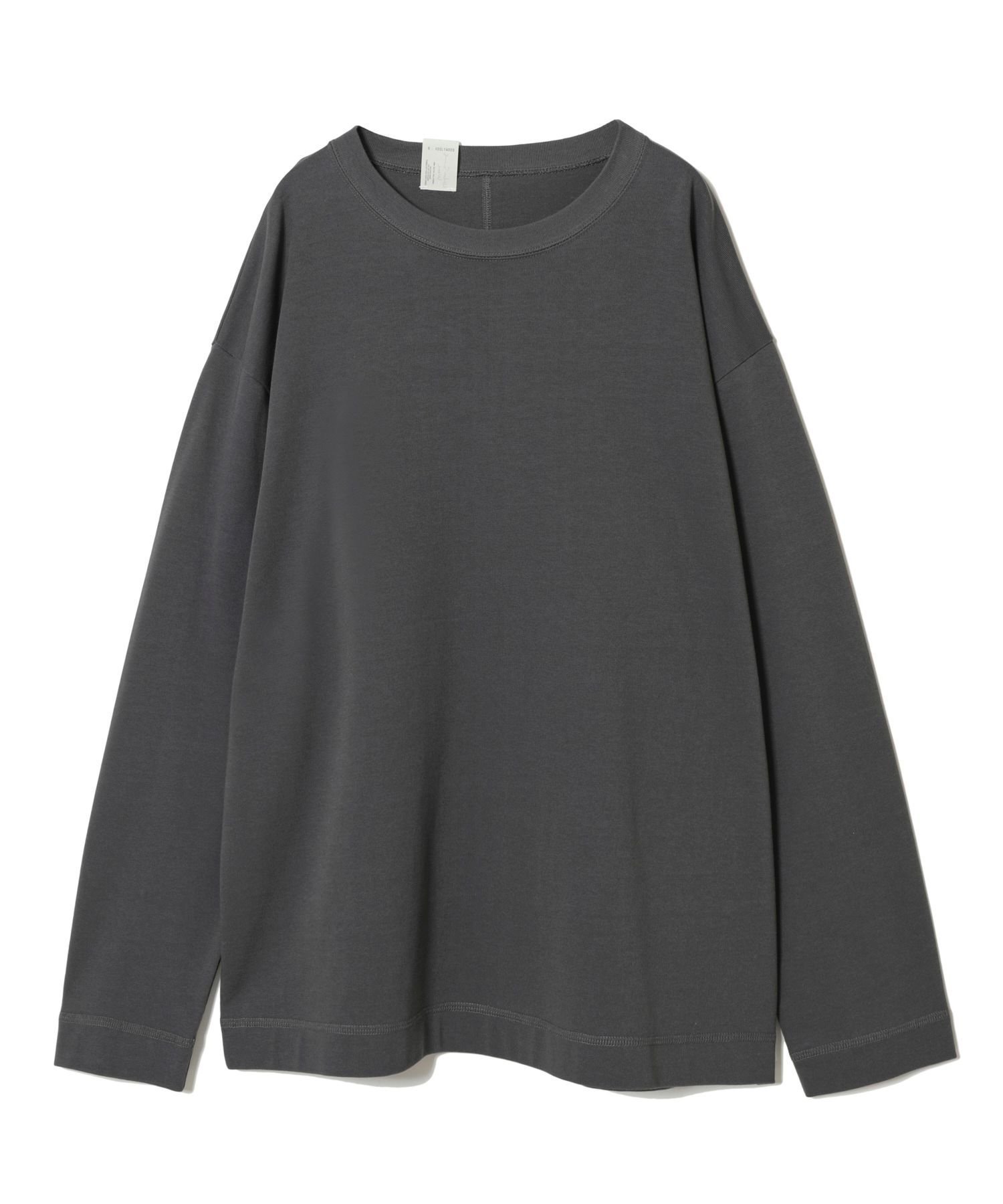 【エヌハリウッド/N.HOOLYWOOD】のCREW NECK LONG SLEEVE インテリア・キッズ・メンズ・レディースファッション・服の通販 founy(ファニー) 　ファッション　Fashion　レディースファッション　WOMEN　トップス・カットソー　Tops/Tshirt　アンダー　Under　ショルダー　Shoulder　スペシャル　Special　スリット　Slit　テクスチャー　Texture　ドロップ　Drop　人気　Popularity　フォルム　Form　プリント　Print　ボックス　Box　リラックス　Relax　CHARCOAL|ID: prp329100004250470 ipo3291000000029499361