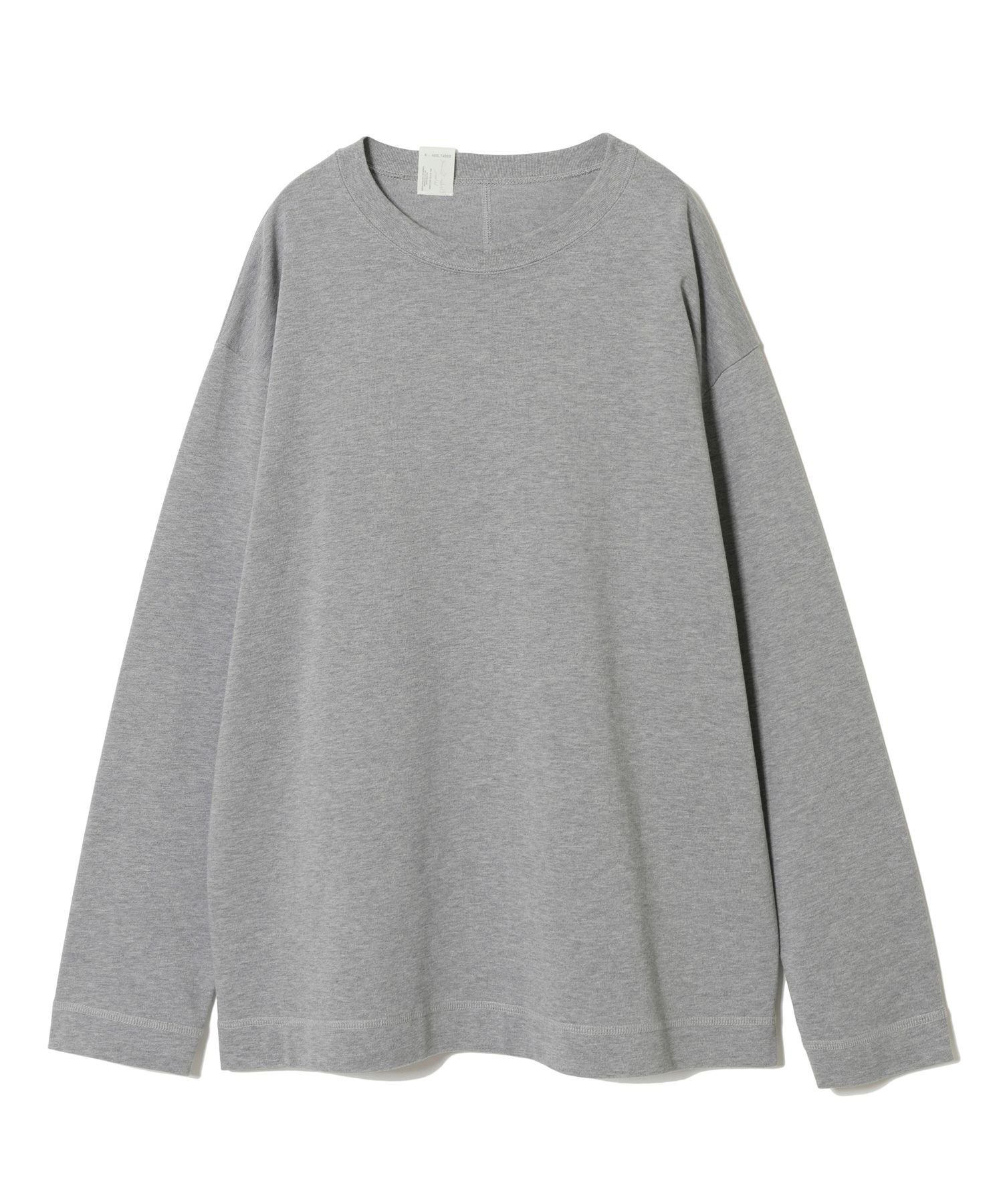 【エヌハリウッド/N.HOOLYWOOD】のCREW NECK LONG SLEEVE インテリア・キッズ・メンズ・レディースファッション・服の通販 founy(ファニー) 　ファッション　Fashion　レディースファッション　WOMEN　トップス・カットソー　Tops/Tshirt　アンダー　Under　ショルダー　Shoulder　スペシャル　Special　スリット　Slit　テクスチャー　Texture　ドロップ　Drop　人気　Popularity　フォルム　Form　プリント　Print　ボックス　Box　リラックス　Relax　T.GRAY|ID: prp329100004250470 ipo3291000000029499362