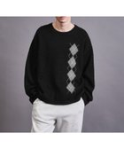 【ビューティ&ユース ユナイテッドアローズ/BEAUTY&YOUTH / UNITED ARROWS / MEN】のモヘヤ ミックス アーガイル ニット 人気、トレンドファッション・服の通販 founy(ファニー) ファッション Fashion メンズファッション MEN おすすめ Recommend ビンテージ Vintage ミックス Mix モヘヤ Mohair thumbnail BLACK|ID: prp329100004250490 ipo3291000000029499484