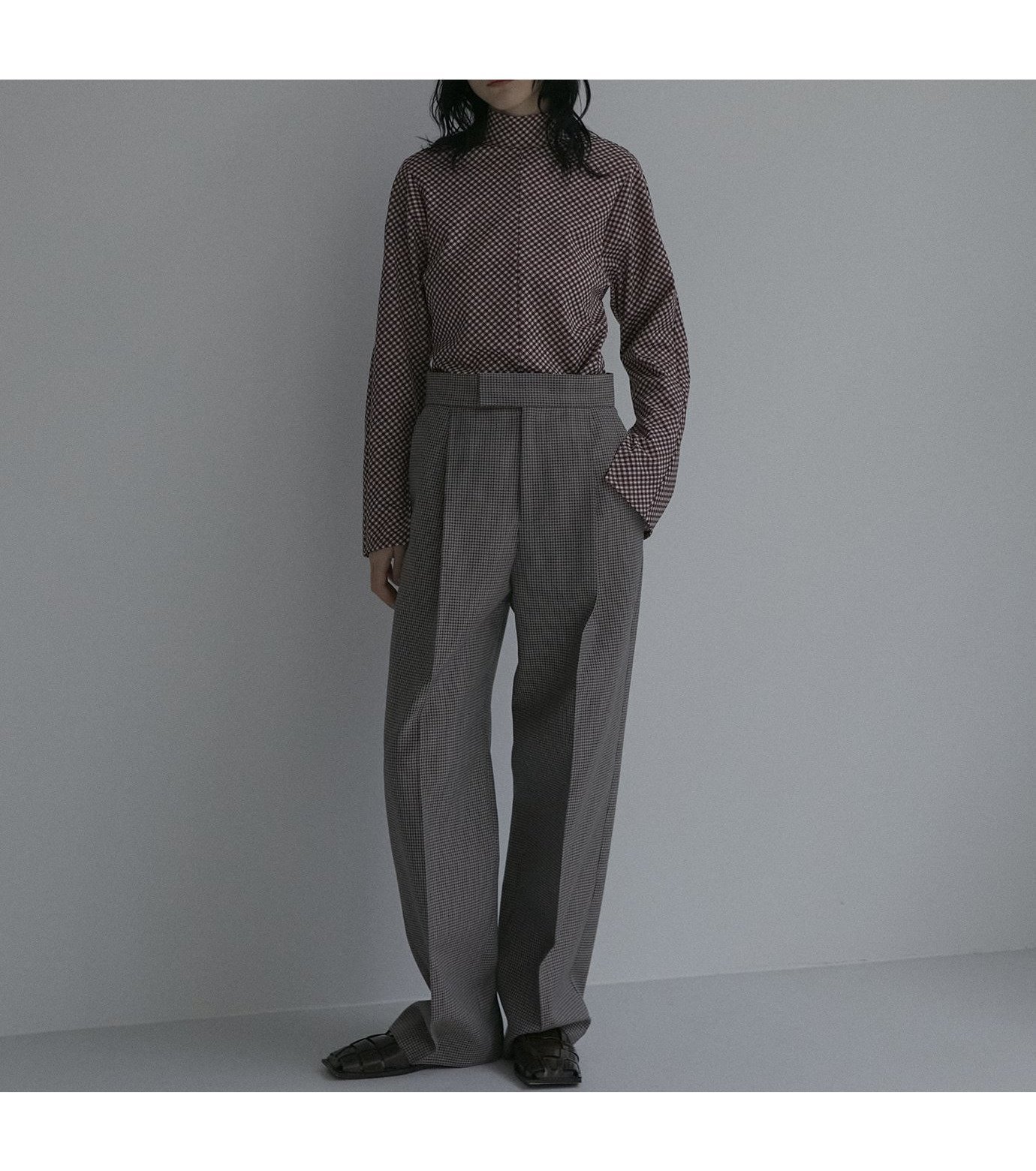 【ルシェル ブルー/LE CIEL BLEU】のチェックタックパンツ / Check Tuck Pants 人気、トレンドファッション・服の通販 founy(ファニー) 　ファッション　Fashion　レディースファッション　WOMEN　パンツ　Pants　クラシック　Classic　チェック　Check　プリーツ　Pleats　モダン　Modern　 other-1|ID: prp329100004250524 ipo3291000000029499739