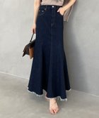 【アニュアンス/anuans】のマーメイドデニムスカート 人気、トレンドファッション・服の通販 founy(ファニー) ファッション Fashion レディースファッション WOMEN スカート Skirt デニムスカート Denim Skirts デニム Denim ポケット Pocket thumbnail INDIGO|ID: prp329100004250642 ipo3291000000029500603