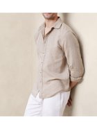 【バナナリパブリック ファクトリーストア/BANANA REPUBLIC FACTORY STORE / MEN】のBANANA REPUBLIC FACTORY STORE リネンコットンシャツ TAN|ID: prp329100004251124 ipo3291000000029504368