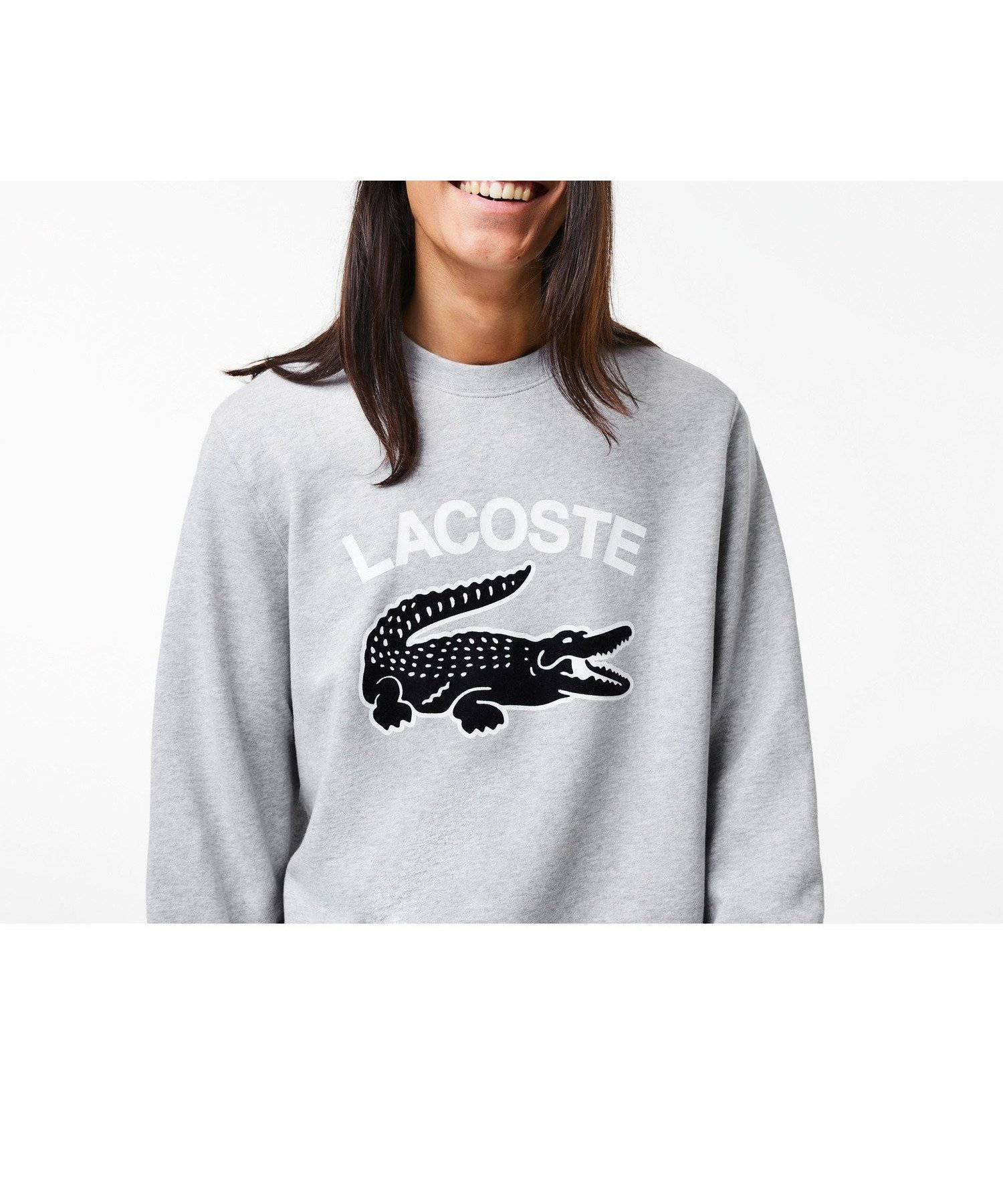 【ラコステ/LACOSTE / MEN】のビッグクロックカレッジロゴクルーネックスウェット インテリア・キッズ・メンズ・レディースファッション・服の通販 founy(ファニー) 　ファッション　Fashion　メンズファッション　MEN　グラフィック　Graphic　ビッグ　Big　ベーシック　Basic　人気　Popularity　グレー|ID: prp329100004251220 ipo3291000000029505039