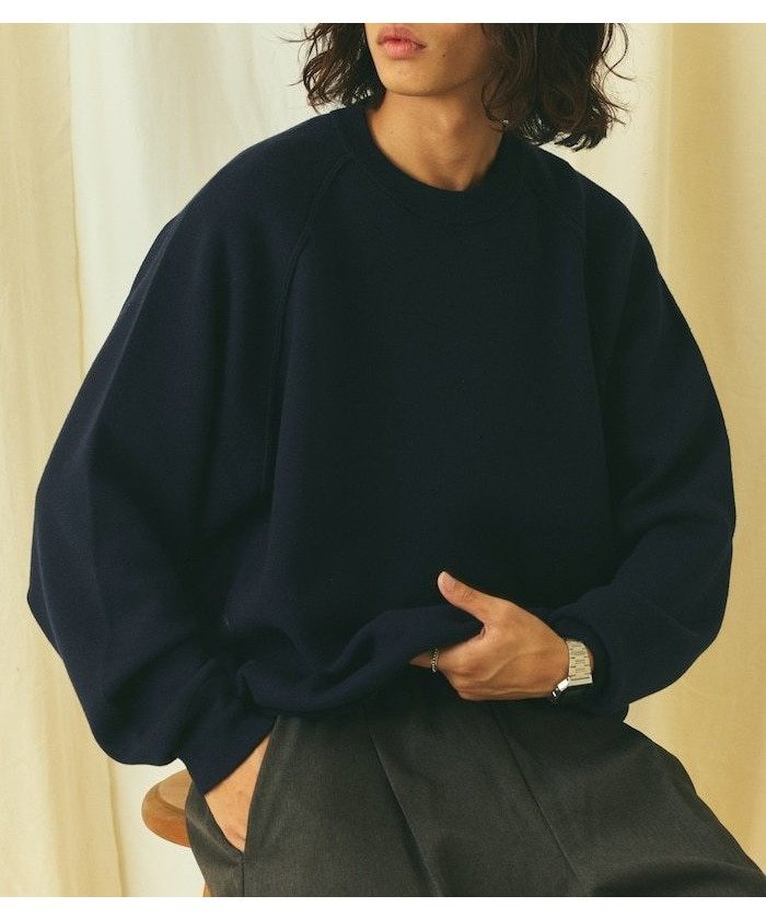 【その他のブランド/Other】のRelax Fit リラックスフィット スウェットライク クルーネックニット 【限定展開】 24AW インテリア・キッズ・メンズ・レディースファッション・服の通販 founy(ファニー) 　ファッション　Fashion　メンズファッション　MEN　2024年　2024　2024-2025秋冬・A/W　Aw/Autumn/Winter/Fw/Fall/2024-2025　A/W・秋冬　Aw・Autumn/Winter・Fw・Fall-Winter　冬　Winter　おすすめ　Recommend　カットソー　Cut And Sew　シンプル　Simple　スウェット　Sweat　ストレッチ　Stretch　デニム　Denim　トレンド　Trend　フィット　Fit　ベーシック　Basic　ボトム　Bottom　リラックス　Relax　定番　Standard　ネイビー|ID: prp329100004251301 ipo3291000000029505725