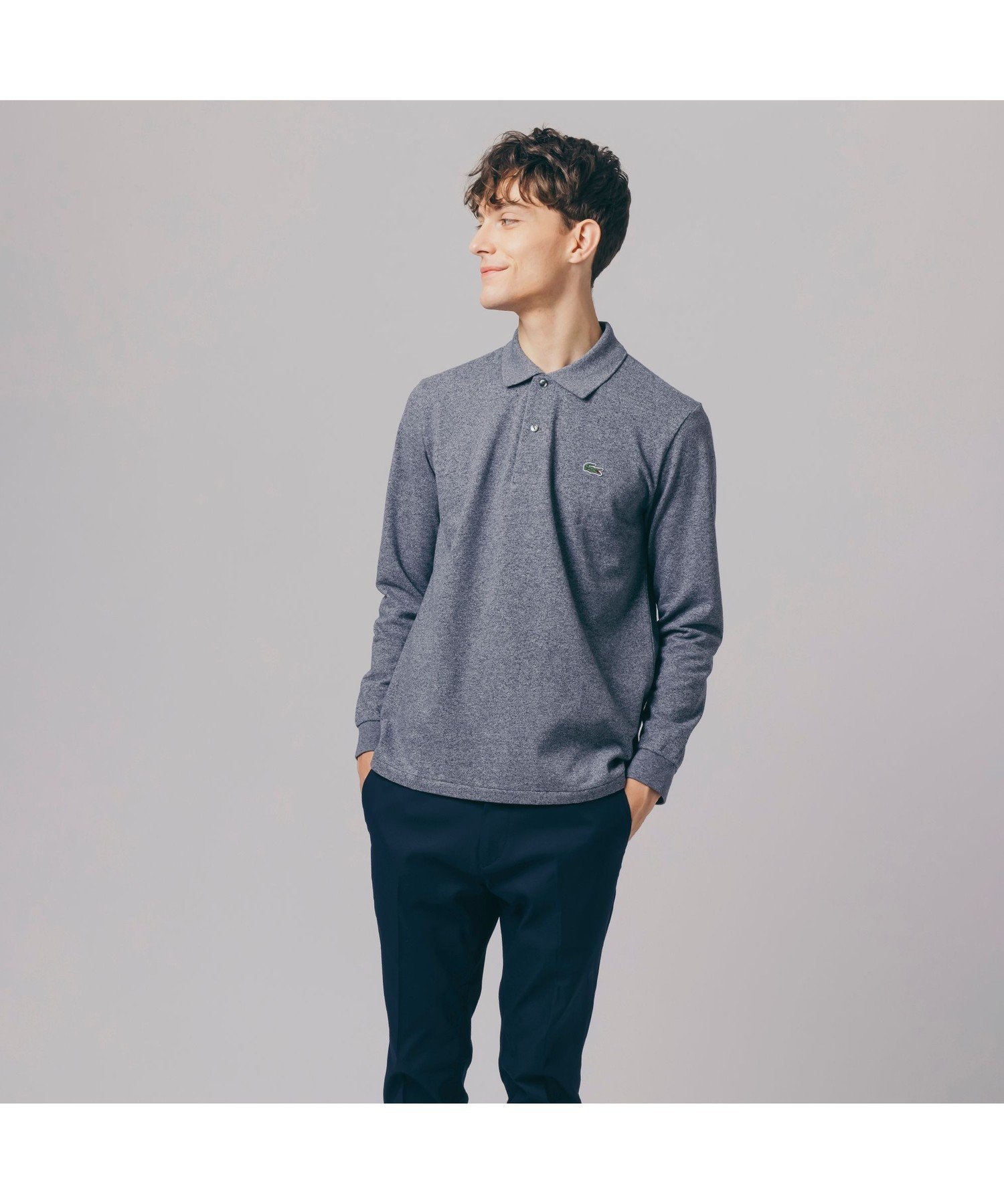 【ラコステ/LACOSTE / MEN】の長袖 リブ カラ-ポロシャツ L1313 (杢・長袖) インテリア・キッズ・メンズ・レディースファッション・服の通販 founy(ファニー) 　ファッション　Fashion　メンズファッション　MEN　ギフト プレゼント　Gift Present　ポロシャツ　Polo Shirt　定番　Standard　長袖　Long Sleeve　チャコール|ID: prp329100004251323 ipo3291000000029505916