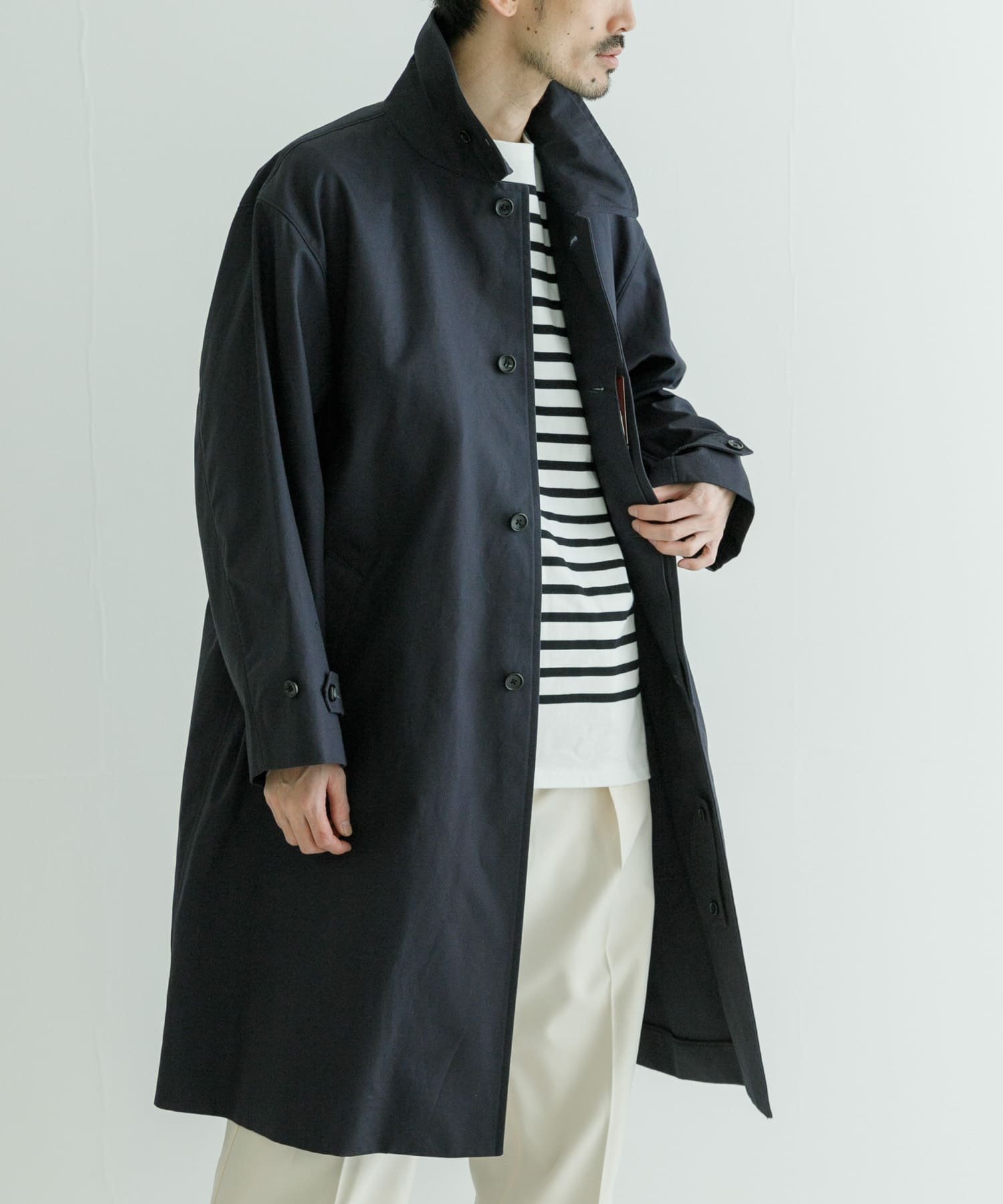 【アーバンリサーチ/URBAN RESEARCH / MEN】の『撥水』VENTILE BAL COLLAR COAT インテリア・キッズ・メンズ・レディースファッション・服の通販 founy(ファニー) 　ファッション　Fashion　メンズファッション　MEN　アウター　Coats Outerwear/Men　2024年　2024　2024春夏・S/S　Ss,Spring/Summer,2024　S/S・春夏　Ss・Spring/Summer　クラシック　Classic　フィット　Fit　モダン　Modern　エレガント 上品　Elegant　夏　Summer　NAVY|ID: prp329100004251433 ipo3291000000029506646