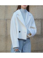 【フレイ アイディー/FRAY I.D】のウールカルゼショートコート 人気、トレンドファッション・服の通販 founy(ファニー) ファッション Fashion レディースファッション WOMEN アウター Coat Outerwear コート Coats クロップド Cropped コンパクト Compact スリーブ Sleeve ダブル Double トレンド Trend バランス Balance フロント Front ワイド Wide エレガント 上品 Elegant 定番 Standard |ID:prp329100004251447