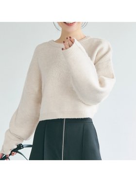 【コカ/COCA】 モヘヤライクショート丈ニット人気、トレンドファッション・服の通販 founy(ファニー) ファッション Fashion レディースファッション WOMEN トップス・カットソー Tops/Tshirt ニット Knit Tops |ID:prp329100004251597