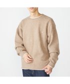 【シップス/SHIPS / MEN】の【WEB限定】SHIPS ワンポイント ロゴ フラッフィ シャギー クルーネック ニット ベージュ|ID: prp329100004251611 ipo3291000000029508203