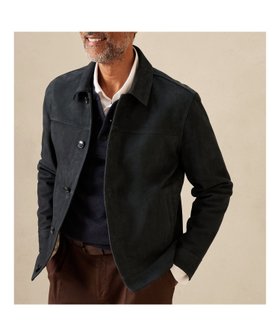 【バナナ リパブリック/BANANA REPUBLIC / MEN】のスエード ランチャージャケット 人気、トレンドファッション・服の通販 founy(ファニー) ファッション Fashion メンズファッション MEN インナー Inner コンパクト Compact ジャケット Jacket スエード Suede プリント Print モノトーン Monotone ロング Long ワイド Wide |ID:prp329100004251629