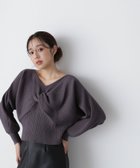 【ナチュラル ビューティー ベーシック/NATURAL BEAUTY BASIC】の2wayツイストデザインニット 24AW 人気、トレンドファッション・服の通販 founy(ファニー) ファッション Fashion レディースファッション WOMEN トップス・カットソー Tops/Tshirt ニット Knit Tops 2024年 2024 2024-2025秋冬・A/W Aw/Autumn/Winter/Fw/Fall/2024-2025 クロップド Cropped シンプル Simple ツイスト Twist デコルテ Decolletage ボトム Bottom ワイドリブ Wide Rib thumbnail チャコール1|ID: prp329100004251689 ipo3291000000029508908