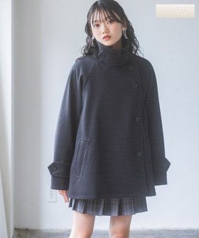 【レピピアルマリオ/repipi armario / KIDS】の【2WAYシルエット】ウーリーテックポンチョコート 人気、トレンドファッション・服の通販 founy(ファニー) ファッション Fashion キッズファッション KIDS アウター Coat Outerwear /Kids おすすめ Recommend シンプル Simple スタンド Stand チェスターコート Chester Coat フレア Flare ボトム Bottom ロング Long 防寒 Cold Protection |ID:prp329100004251691