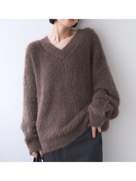 【コカ/COCA】 シャギーVネックニット人気、トレンドファッション・服の通販 founy(ファニー) ファッション Fashion レディースファッション WOMEN トップス・カットソー Tops/Tshirt ニット Knit Tops Vネック V-Neck ポケット Pocket |ID:prp329100004251700