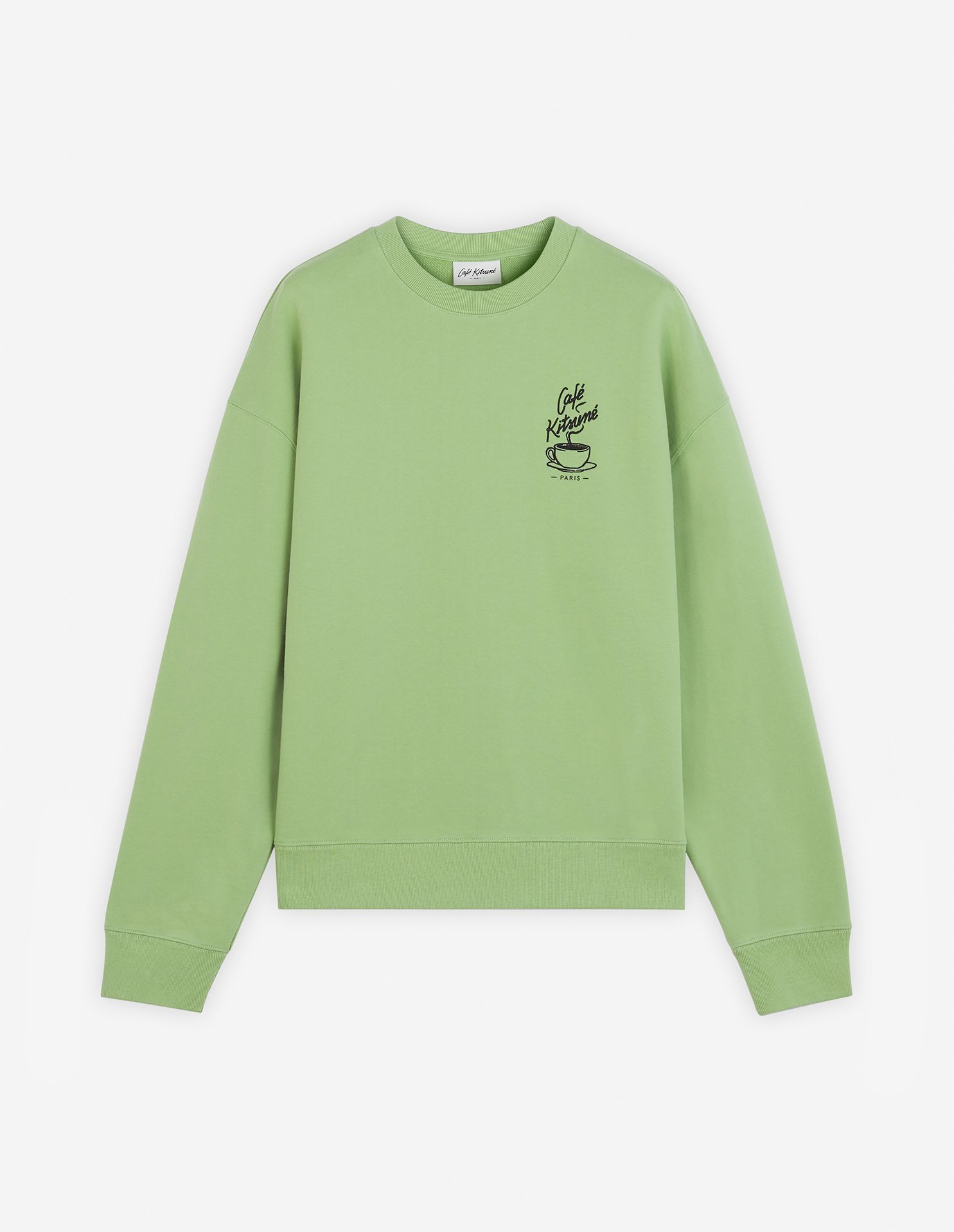 【メゾン キツネ/MAISON KITSUNE】のCAFE KITSUNE/CAFE KITSUNE COFFEE CUP RELAXED SWEATSHIRT インテリア・キッズ・メンズ・レディースファッション・服の通販 founy(ファニー) 　ファッション　Fashion　レディースファッション　WOMEN　トップス・カットソー　Tops/Tshirt　シャツ/ブラウス　Shirts/Blouses　パーカ　Sweats　ロング / Tシャツ　T-Shirts　スウェット　Sweat　スウェット　Sweat　フィット　Fit　プリント　Print　リラックス　Relax　無地　Plain Color　長袖　Long Sleeve　VERBENA|ID: prp329100004251816 ipo3291000000029510344