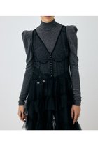 【マウジー/moussy】のPOINT SHOULDER グリッタートップス 人気、トレンドファッション・服の通販 founy(ファニー) ファッション Fashion レディースファッション WOMEN トップス・カットソー Tops/Tshirt おすすめ Recommend インナー Inner カットソー Cut And Sew サロペット Overalls 人気 Popularity 再入荷 Restock/Back In Stock/Re Arrival thumbnail SLV|ID: prp329100004251844 ipo3291000000029510512