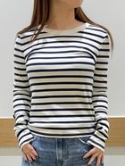 【ギャップ/GAP】のリブ編み クルーネック Tシャツ 人気、トレンドファッション・服の通販 founy(ファニー) ファッション Fashion レディースファッション WOMEN トップス・カットソー Tops/Tshirt シャツ/ブラウス Shirts/Blouses ロング / Tシャツ T-Shirts ストライプ Stripe ストレート Straight フィット Fit リラックス Relax 長袖 Long Sleeve thumbnail NAVY_STRIPE|ID: prp329100004251874 ipo3291000000029554500