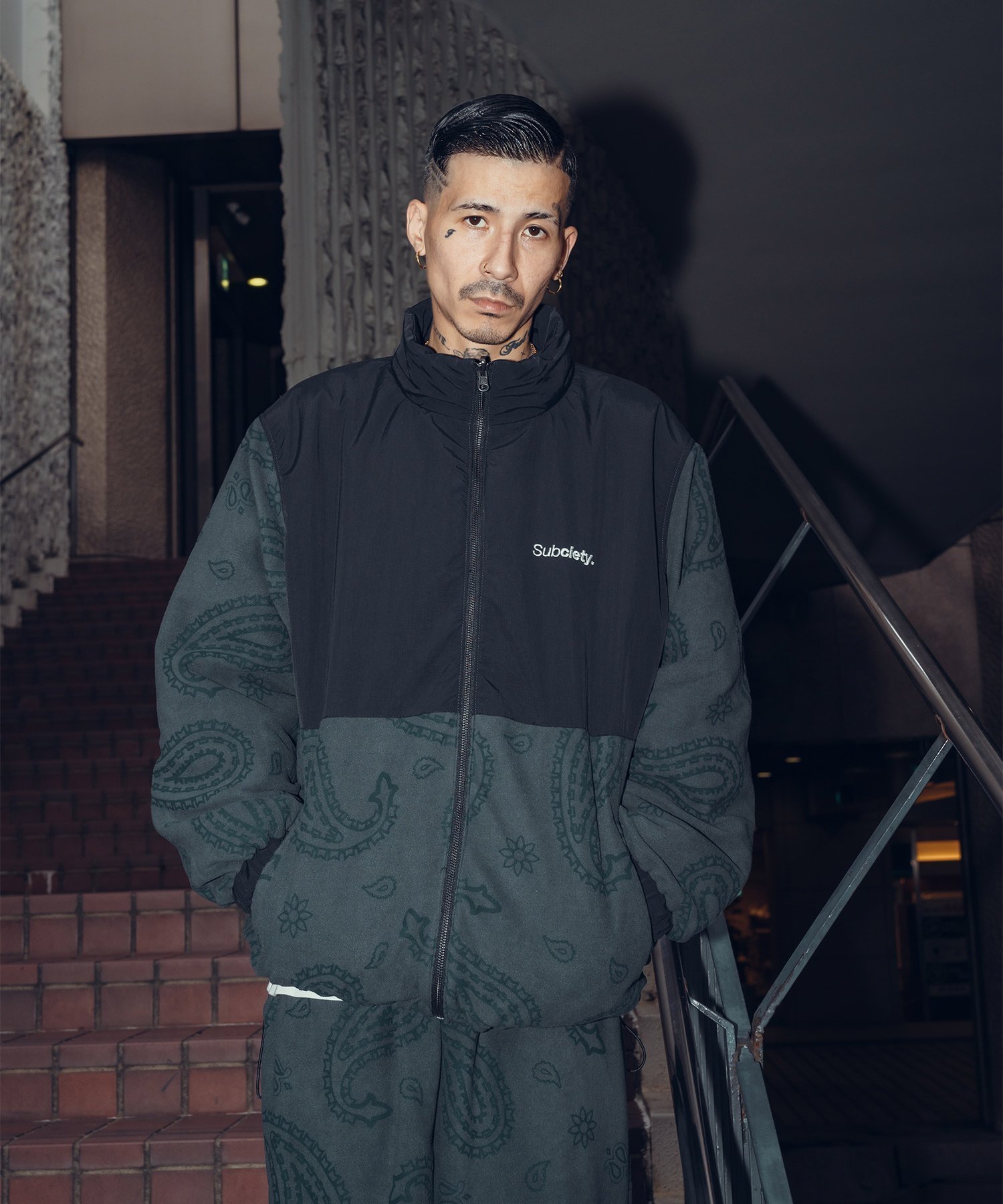 【サブサエティ/Subciety / MEN】のREVERSIBLE NYLON*FLEECE JKT 人気、トレンドファッション・服の通販 founy(ファニー) 　ファッション　Fashion　メンズファッション　MEN　アウトドア　Outdoor　キルト　Quilt　セットアップ　Set Up　ドローストリング　Drawstring　ブルゾン　Blouson　ペイズリー　Paisley　防寒　Cold Protection　ミリタリー　Military　リバーシブル　Reversible　再入荷　Restock/Back In Stock/Re Arrival　 other-1|ID: prp329100004251920 ipo3291000000029511226