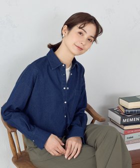 【コムサイズム/COMME CA ISM】のデニム クロップド シャツ/セットアップ対応 人気、トレンドファッション・服の通販 founy(ファニー) ファッション Fashion レディースファッション WOMEN トップス・カットソー Tops/Tshirt シャツ/ブラウス Shirts/Blouses クロップド Cropped ジャケット Jacket ストレッチ Stretch セットアップ Set Up デニム Denim フェミニン Feminine ポケット Pocket ヴィンテージ Vintage 春 Spring 秋 Autumn/Fall |ID:prp329100004251958