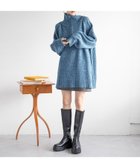 【ローリーズファーム/LOWRYS FARM】のハイZIPミックスニットミニワンピース 人気、トレンドファッション・服の通販 founy(ファニー) ファッション Fashion レディースファッション WOMEN ワンピース Dress おすすめ Recommend チュニック Tunic ハイネック High Neck ハーフ Half ロング Long thumbnail ブルー|ID: prp329100004252090 ipo3291000000029512738