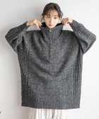 【ローリーズファーム/LOWRYS FARM】のハイZIPミックスニットミニワンピース 人気、トレンドファッション・服の通販 founy(ファニー) ファッション Fashion レディースファッション WOMEN ワンピース Dress おすすめ Recommend チュニック Tunic ハイネック High Neck ハーフ Half ロング Long thumbnail チャコールグレー|ID: prp329100004252090 ipo3291000000029512740