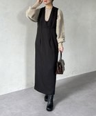 【ゼヴォン/Thevon】のUネックタックナロージャンスカ 人気、トレンドファッション・服の通販 founy(ファニー) ファッション Fashion レディースファッション WOMEN 2024年 2024 2024-2025秋冬・A/W Aw/Autumn/Winter/Fw/Fall/2024-2025 おすすめ Recommend インナー Inner スリット Slit タートルネック Turtleneck ダブル Double ミックス Mix thumbnail ブラック|ID: prp329100004252435 ipo3291000000029516960