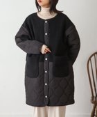 【チルファー/Chillfar】のChillfar ノーカラーボア*ひょうたんキルトコート 人気、トレンドファッション・服の通販 founy(ファニー) ファッション Fashion レディースファッション WOMEN アウター Coat Outerwear コート Coats キルティング Quilting キルト Quilt トレンド Trend ミックス Mix 軽量 Lightweight thumbnail Cクロ|ID: prp329100004252502 ipo3291000000029517475