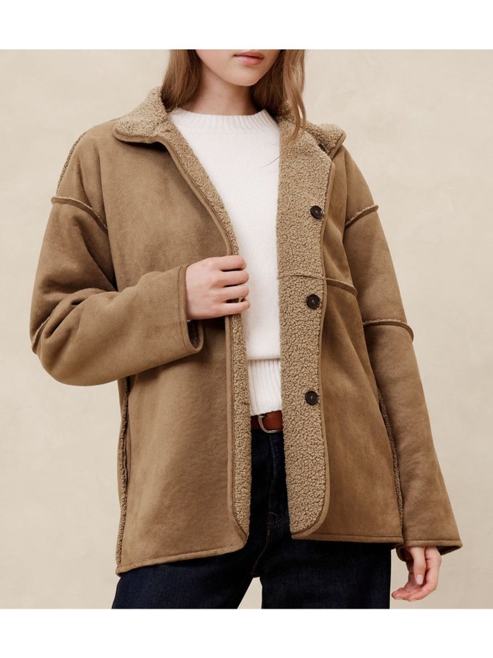 【バナナリパブリック ファクトリーストア/BANANA REPUBLIC FACTORY STORE】のKNIT VEGAN REVERSIBLE SHERPA JACKET インテリア・キッズ・メンズ・レディースファッション・服の通販 founy(ファニー) https://founy.com/ ファッション Fashion レディースファッション WOMEN アウター Coat Outerwear ジャケット Jackets トップス・カットソー Tops/Tshirt ニット Knit Tops |ID: prp329100004252602 ipo3291000000029518261