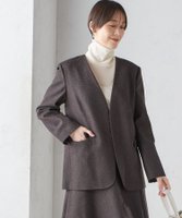 【シップス フォー ウィメン/SHIPS】のヘリンボーン ツイード カラーレス ジャケット 人気、トレンドファッション・服の通販 founy(ファニー) ファッション Fashion レディースファッション WOMEN アウター Coat Outerwear ジャケット Jackets おすすめ Recommend インナー Inner シルク Silk ジャケット Jacket セットアップ Set Up ツイード Tweed デニム Denim ネップ Nep Yarn フロント Front ヘリンボーン Herringbone ボトム Bottom モダン Modern |ID:prp329100004252643