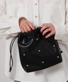 【ジャーナルスタンダード レリューム/JOURNAL STANDARD relume】のRELUME スタッズキンチャクBAG 人気、トレンドファッション・服の通販 founy(ファニー) ファッション Fashion レディースファッション WOMEN バッグ Bag 2024年 2024 2024-2025秋冬・A/W Aw/Autumn/Winter/Fw/Fall/2024-2025 ショルダー Shoulder スタッズ Studs フォルム Form 巾着 Purse thumbnail ブラック|ID: prp329100004252675 ipo3291000000029518674