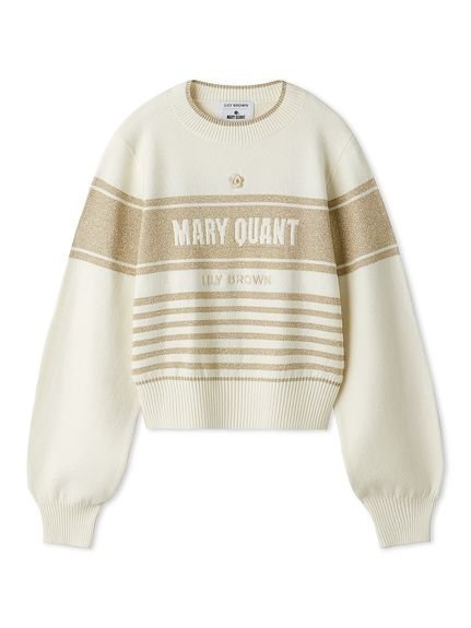 【リリーブラウン/Lily Brown】の【WEB限定カラー】【LILY BROWN*MARY QUANT】バリエジャガードニット インテリア・キッズ・メンズ・レディースファッション・服の通販 founy(ファニー) 　ファッション　Fashion　レディースファッション　WOMEN　トップス・カットソー　Tops/Tshirt　ニット　Knit Tops　シルバー　Silver　D[904]|ID: prp329100004252813 ipo3291000000029519747