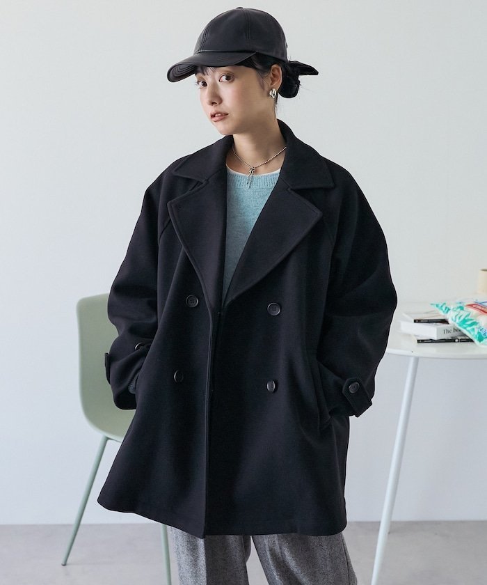 【フリークスストア/FREAK'S STORE】のウーリー ミドルコート 24AW インテリア・キッズ・メンズ・レディースファッション・服の通販 founy(ファニー) 　ファッション　Fashion　レディースファッション　WOMEN　アウター　Coat Outerwear　コート　Coats　2024年　2024　2024-2025秋冬・A/W　Aw/Autumn/Winter/Fw/Fall/2024-2025　A/W・秋冬　Aw・Autumn/Winter・Fw・Fall-Winter　冬　Winter　ジャケット　Jacket　ミドル　Middle　軽量　Lightweight　ブラック|ID: prp329100004252818 ipo3291000000029627246