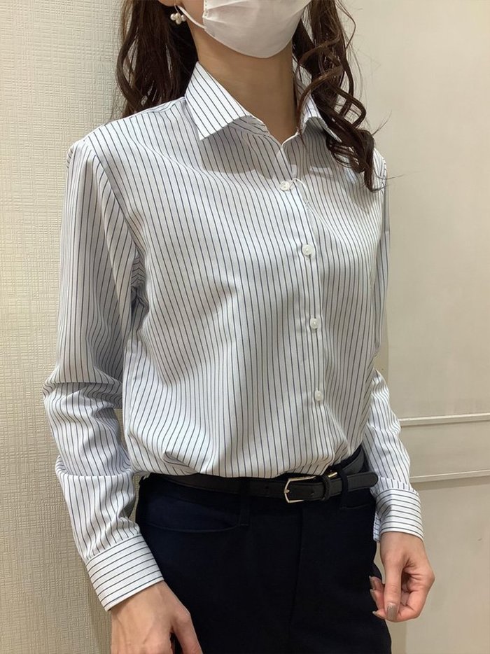 【トーキョーシャツ/TOKYO SHIRTS】の【ECOVERO(TM)】 形態安定 ワイド衿 長袖 レディースシャツ インテリア・キッズ・メンズ・レディースファッション・服の通販 founy(ファニー) https://founy.com/ ファッション Fashion レディースファッション WOMEN トップス・カットソー Tops/Tshirt シャツ/ブラウス Shirts/Blouses 洗える Washable デニム Denim 長袖 Long Sleeve ベーシック Basic ヨーク Yoke ワイド Wide ビジネス 仕事 通勤 Business |ID: prp329100004252897 ipo3291000000029521013