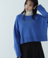 【ナチュラル ビューティー ベーシック/NATURAL BEAUTY BASIC】のラメ刺繍ロゴニット 人気、トレンドファッション・服の通販 founy(ファニー) ファッション Fashion レディースファッション WOMEN トップス・カットソー Tops/Tshirt ニット Knit Tops クロップド Cropped ボトム Bottom |ID:prp329100004252899