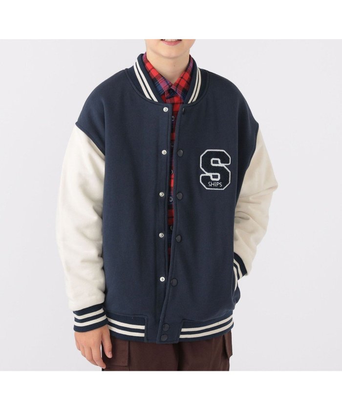 【シップス/SHIPS / KIDS】のSHIPS KIDS 140~160cm / スタジアム ジャケット インテリア・キッズ・メンズ・レディースファッション・服の通販 founy(ファニー) https://founy.com/ ファッション Fashion キッズファッション KIDS アウター Coat Outerwear /Kids カットソー Cut And Sew シンプル Simple ジャケット Jacket ロング Long 春 Spring 秋 Autumn/Fall 軽量 Lightweight |ID: prp329100004252951 ipo3291000000029521937