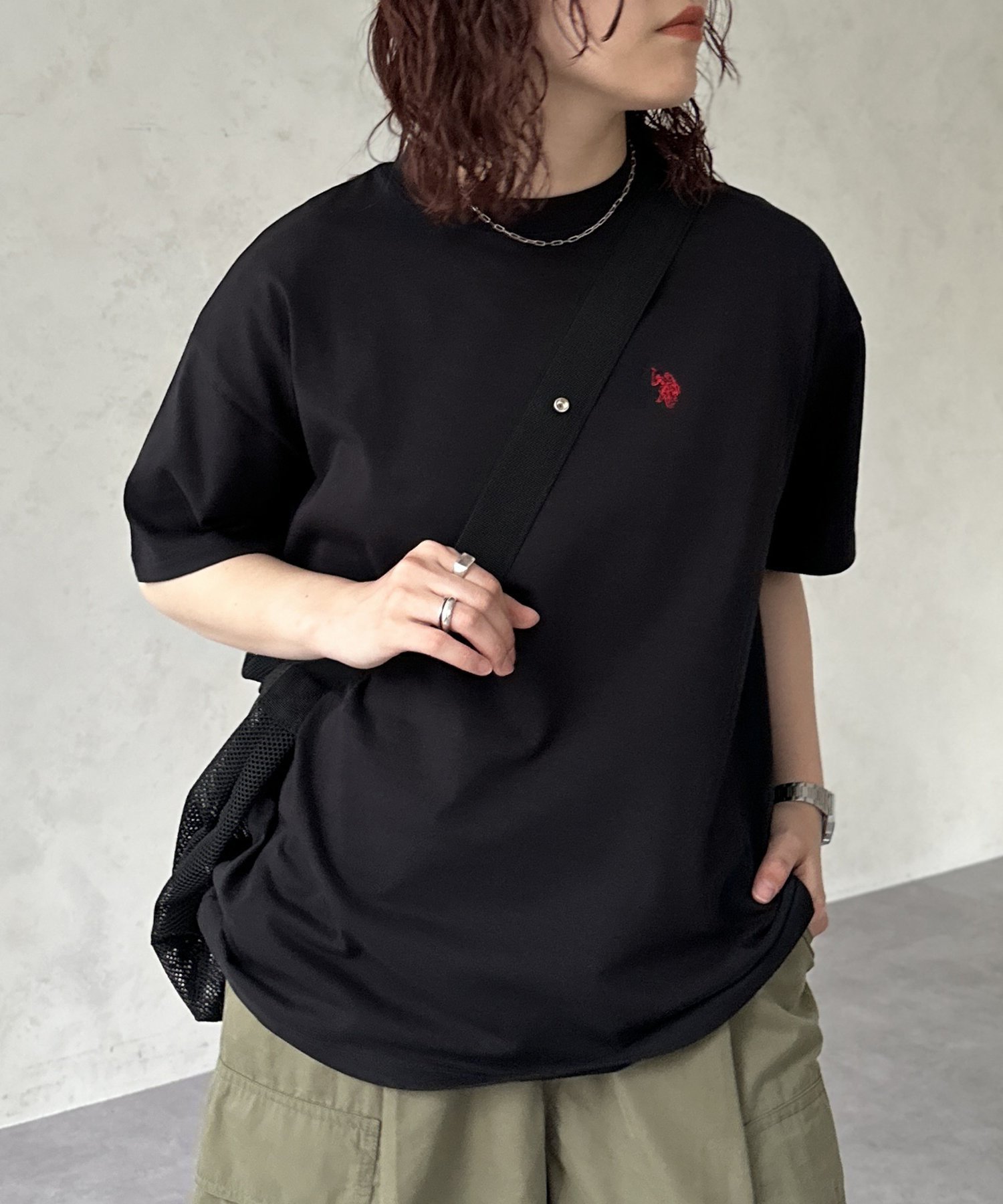 【シーピーシーエム/CPCM】の【U.S. POLO ASSN.】天竺クルーTシャツ インテリア・キッズ・メンズ・レディースファッション・服の通販 founy(ファニー) 　ファッション　Fashion　レディースファッション　WOMEN　トップス・カットソー　Tops/Tshirt　シャツ/ブラウス　Shirts/Blouses　ロング / Tシャツ　T-Shirts　インナー　Inner　ベーシック　Basic　ロング　Long　ワンポイント　One Point　ブラック|ID: prp329100004252974 ipo3291000000029522418