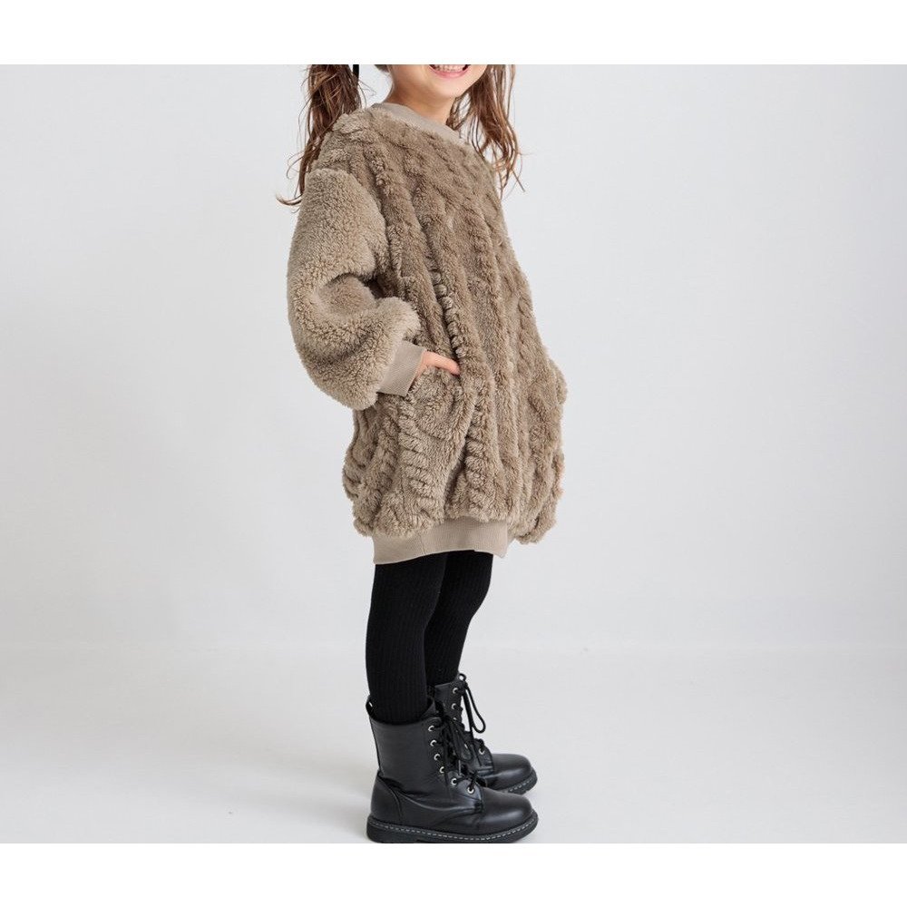 【ブランシェス/branshes / KIDS】のボアワンピース 人気、トレンドファッション・服の通販 founy(ファニー) 　ファッション　Fashion　キッズファッション　KIDS　ワンピース　Dress/Kids　ポケット　Pocket　ラベンダー　Lavender　無地　Plain Color　 other-1|ID: prp329100004253047 ipo3291000000029522940