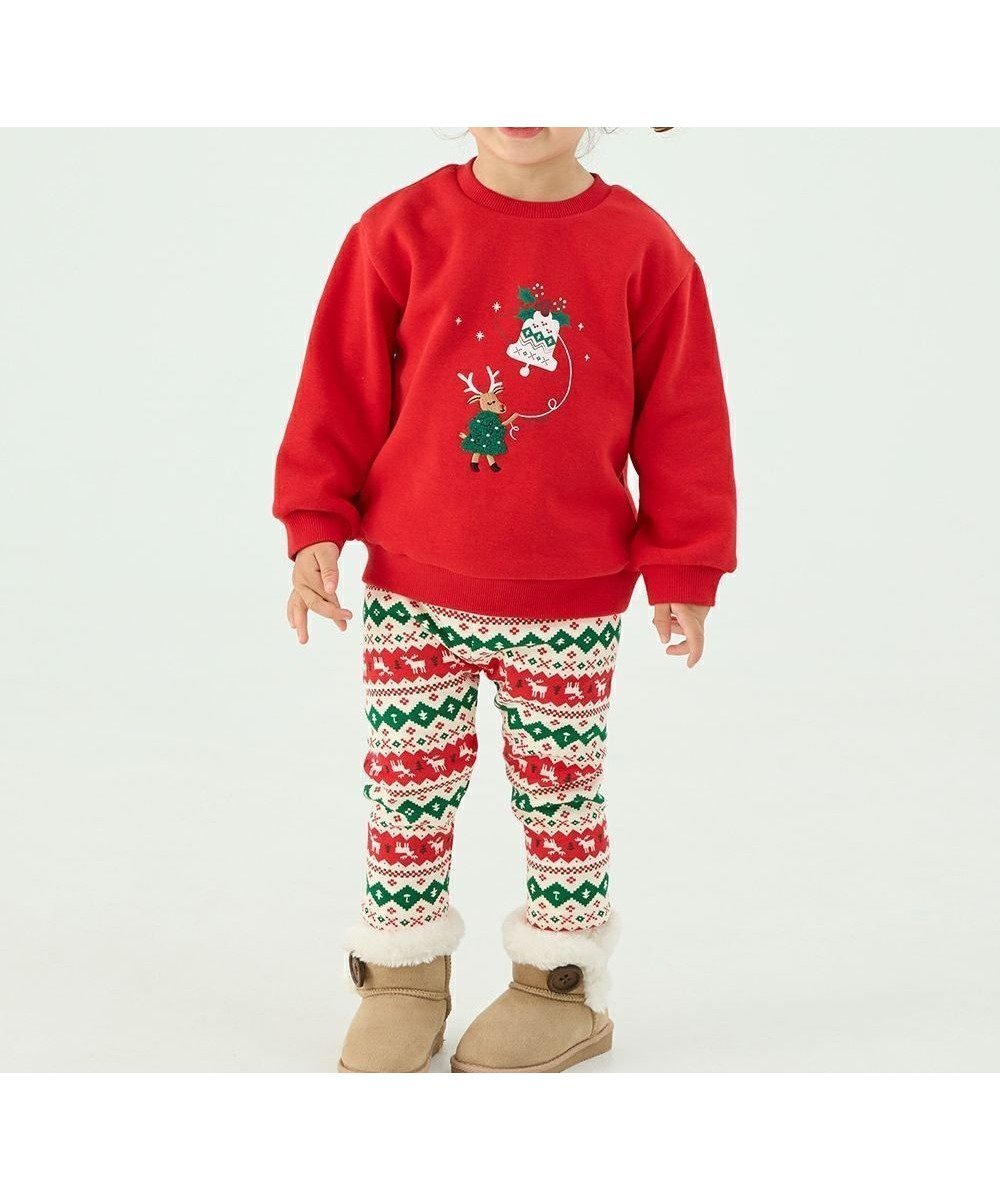 【モイモルン/moimoln / KIDS】の【X mas】総柄起毛レギンス 人気、トレンドファッション・服の通販 founy(ファニー) 　ファッション　Fashion　キッズファッション　KIDS　おすすめ　Recommend　クリスマス X'mas　Christmas Xmas　スウェット　Sweat　モチーフ　Motif　リラックス　Relax　レギンス　Leggings　 other-1|ID: prp329100004253064 ipo3291000000029523231