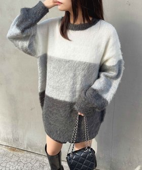 【イング/INGNI】 3Gバイカラーモヘアシャギーニット人気、トレンドファッション・服の通販 founy(ファニー) ファッション Fashion レディースファッション WOMEN トップス・カットソー Tops/Tshirt ニット Knit Tops グラデーション Gradation タートルネック Turtleneck 長袖 Long Sleeve ビッグ Big モヘア Mohair ルーズ Loose ロング Long 冬 Winter |ID:prp329100004253096