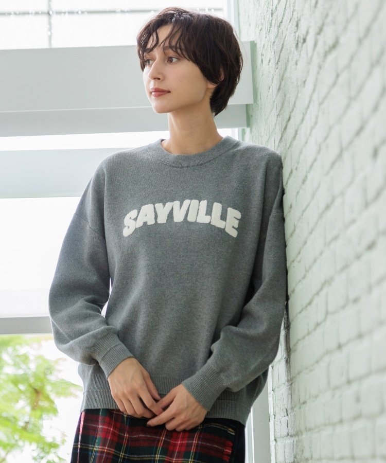 【デッサン/Dessin】の【洗える】サガラ刺繍ロゴニット(XS~L) 人気、トレンドファッション・服の通販 founy(ファニー) 　ファッション　Fashion　レディースファッション　WOMEN　トップス・カットソー　Tops/Tshirt　ニット　Knit Tops　インナー　Inner　ジャカード　Jacquard　スウェット　Sweat　フリル　Frills　洗える　Washable　 other-1|ID: prp329100004253101 ipo3291000000029523818