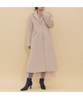 【レディアゼル/REDYAZEL】のジップチェスターコート 人気、トレンドファッション・服の通販 founy(ファニー) ファッション Fashion レディースファッション WOMEN アウター Coat Outerwear コート Coats チェスターコート Top Coat シェイプ Shape ジップ Zip ストライプ Stripe チェスターコート Chester Coat ライダース Riders ロング Long 定番 Standard |ID:prp329100004253448