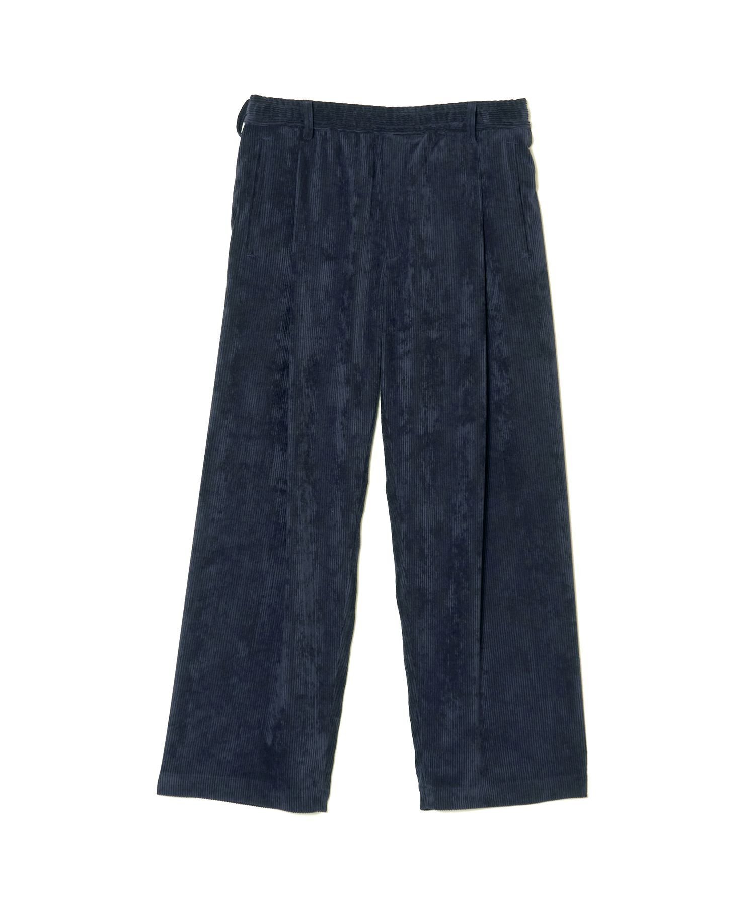 【エヌ.ハリウッド/N.HOOLYWOOD / MEN】のTUCK PANTS インテリア・キッズ・メンズ・レディースファッション・服の通販 founy(ファニー) 　ファッション　Fashion　メンズファッション　MEN　ボトムス　Bottoms/Men　コレクション　Collection　コーデュロイ　Corduroy　今季　This Season　ストライプ　Stripe　ストレッチ　Stretch　ストレート　Straight　チェック　Check　ドローコード　Draw Cord　ハンド　Hand　フォルム　Form　ポケット　Pocket　モチーフ　Motif　リメイク　Remake　エレガント 上品　Elegant　NAVY|ID: prp329100004253467 ipo3291000000029528852