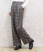 【アクシーズファム/axes femme】の裾釦起毛チェックワイドパンツ 人気、トレンドファッション・服の通販 founy(ファニー) ファッション Fashion レディースファッション WOMEN パンツ Pants おすすめ Recommend ストレート Straight センター Center チェック Check フェミニン Feminine ワイド Wide thumbnail 茶|ID: prp329100004253491 ipo3291000000029529016