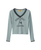 【ヒステリックグラマー/HYSTERIC GLAMOUR】のHYSTERIC ANGEL ショート丈Tシャツ 人気、トレンドファッション・服の通販 founy(ファニー) ファッション Fashion レディースファッション WOMEN トップス・カットソー Tops/Tshirt シャツ/ブラウス Shirts/Blouses ロング / Tシャツ T-Shirts オフショルダー Off Shoulder ガーリー Girly グラフィック Graphic ショート Short スリーブ Sleeve フロント Front レース Race 長袖 Long Sleeve thumbnail ブルー|ID: prp329100004253573 ipo3291000000029529740