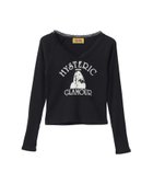 【ヒステリックグラマー/HYSTERIC GLAMOUR】のHYSTERIC ANGEL ショート丈Tシャツ 人気、トレンドファッション・服の通販 founy(ファニー) ファッション Fashion レディースファッション WOMEN トップス・カットソー Tops/Tshirt シャツ/ブラウス Shirts/Blouses ロング / Tシャツ T-Shirts オフショルダー Off Shoulder ガーリー Girly グラフィック Graphic ショート Short スリーブ Sleeve フロント Front レース Race 長袖 Long Sleeve thumbnail ブラック|ID: prp329100004253573 ipo3291000000029529743