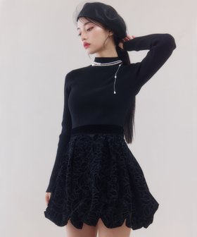 【エイミーイストワール/eimy istoire】のべロアカットワークスカート 人気、トレンドファッション・服の通販 founy(ファニー) ファッション Fashion レディースファッション WOMEN スカート Skirt おすすめ Recommend スウェット Sweat トレンド Trend バルーン Balloon ベロア Velor ミニスカート Mini Skirt ロング Long ワーク Work エレガント 上品 Elegant |ID:prp329100004253592