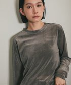 【スマイルオーキッド/SMILE ORCHID】のフロッキーベロアクルーネックトップス 人気、トレンドファッション・服の通販 founy(ファニー) ファッション Fashion レディースファッション WOMEN トップス・カットソー Tops/Tshirt ベロア Velour シンプル Simple フィット Fit ベロア Velor thumbnail グレー|ID: prp329100004253798 ipo3291000000029532434