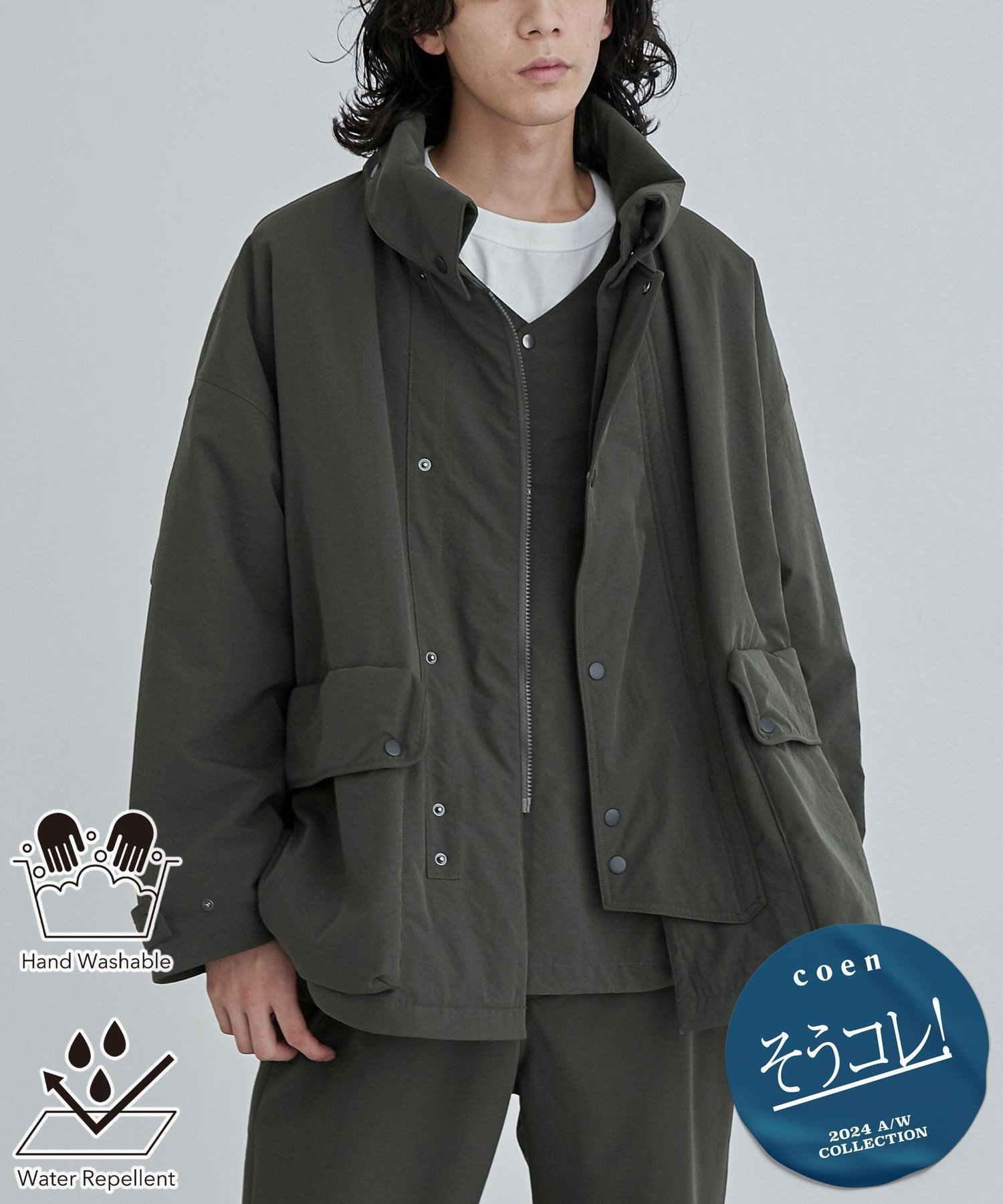 【コーエン メン/COEN / MEN】のダブルシルエットブルゾン【C.Mt PADDED BLOUSON】 インテリア・キッズ・メンズ・レディースファッション・服の通販 founy(ファニー) 　ファッション　Fashion　メンズファッション　MEN　ウォッシャブル　Washable　スタンド　Stand　スピンドル　Spindle　トレンド　Trend　ドット　Dot　ドローコード　Draw Cord　バルーン　Balloon　フロント　Front　ブルゾン　Blouson　プリーツ　Pleats　ベーシック　Basic　ボックス　Box　ポケット　Pocket　無地　Plain Color　冬　Winter　おすすめ　Recommend　DK.GRAY|ID: prp329100004253842 ipo3291000000029532799