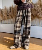 【ミニミニストア/miniministore】のワイドパンツ チェック柄 レディース ブラウン|ID: prp329100004253952 ipo3291000000029533955